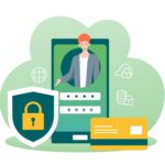 data-protection-privacy-personal-data-security-and-internet-security-concept-with-smartphone-and-credit-card-illustration-free-vector