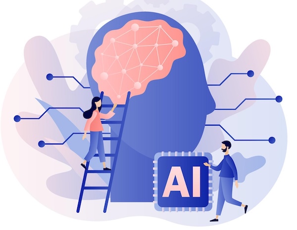 artificial-intelligence-concept-ai-machine-learning-analysis-information-digital-brain-with-neural-network-modern-flat-cartoon-style-illustration-on-white-background-vector
